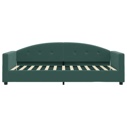 Divano Letto Con Materasso Verde Scuro 90x200 Cm In Velluto