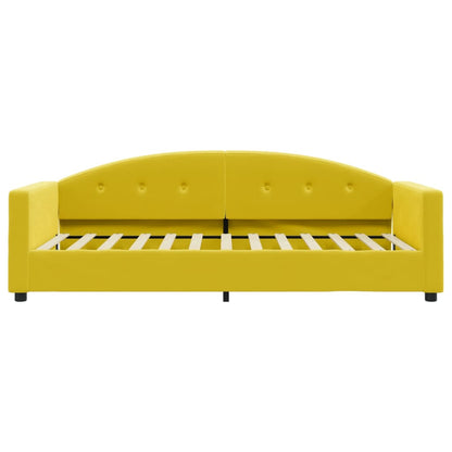 Divano Letto Con Materasso Giallo 90x200 Cm In Velluto