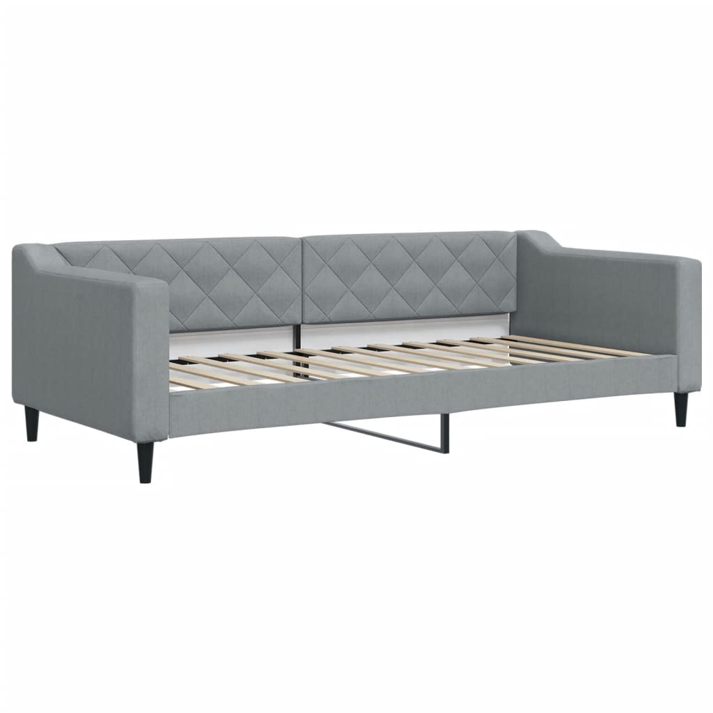 Divano Letto Con Letto Estraibile Grigio Chiaro 90x200 Tessuto