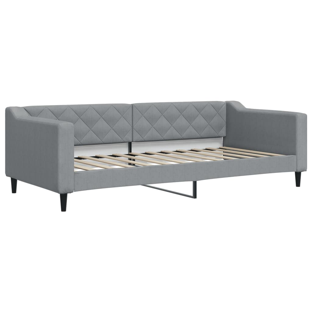 Divano Letto Estraibile Materassi Grigio Chiaro 90x200 Tessuto