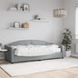 Divano Letto Con Materasso Grigio Chiaro 80x200 Cm In Tessuto