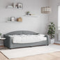 Divano Letto Con Materasso Grigio Chiaro 90x190 Cm In Tessuto