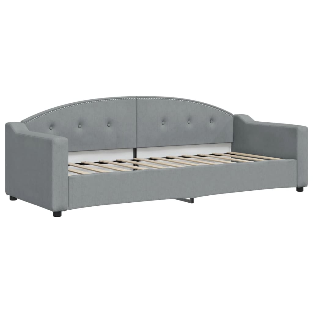 Divano Letto Con Letto Estraibile Grigio Chiaro 80x200 Tessuto