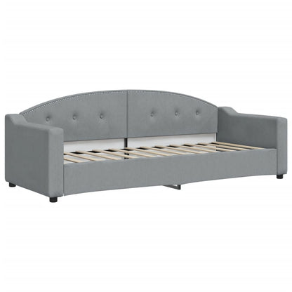 Divano Letto Estraibile Materassi Grigio Chiaro 80x200 Tessuto