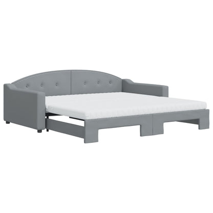 Divano Letto Estraibile Materassi Grigio Chiaro 100x200 Tessuto