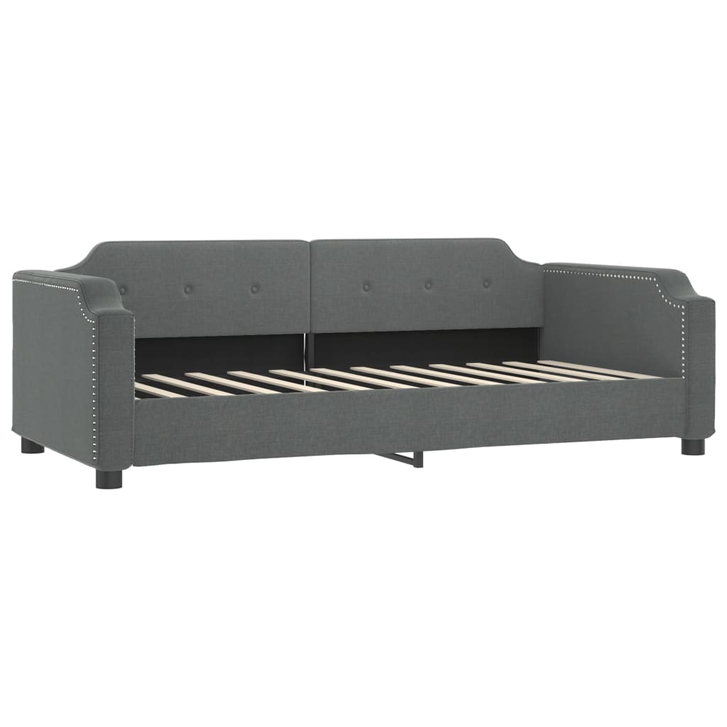 Divano Letto Con Letto Estraibile Grigio Scuro 80x200 Tessuto