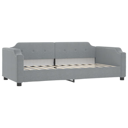 Divano Letto Estraibile Materassi Grigio Chiaro 100x200 Tessuto