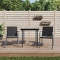 Sedie Da Giardino Con Cuscini 2pz Neri 56x59x84cm In Polyrattan