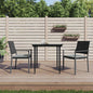 Sedie Da Giardino Con Cuscini 2pz Nere 54x62,5x89 Cm Polyrattan