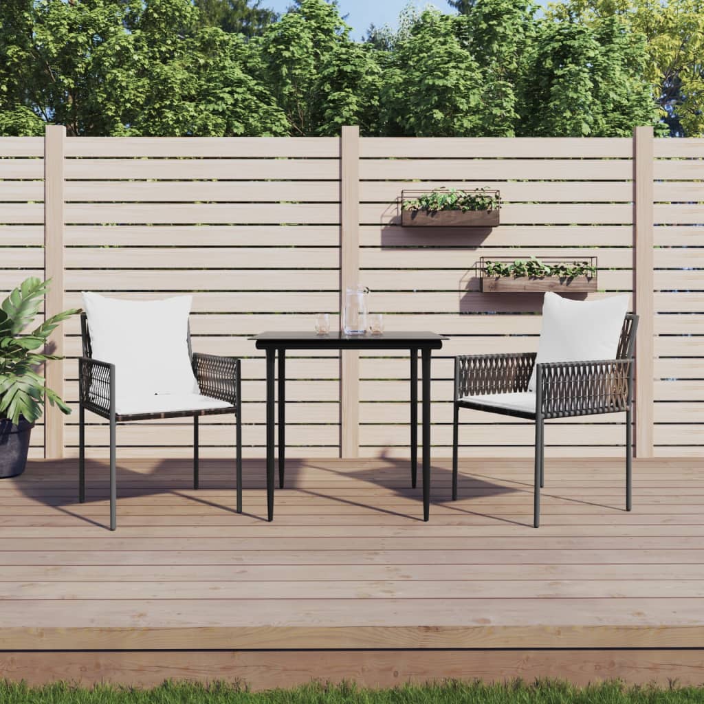 Sedie Da Giardino Con Cuscini 2pz Marroni 54x61x83cm Polyrattan