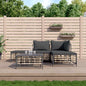 Set Divani Da Giardino 5 Pz Con Cuscini Antracite In Polyrattan