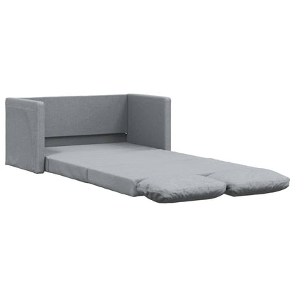 Divano Letto Da Terra 2 In 1 Grigio Chiaro 112x174x55cm Tessuto