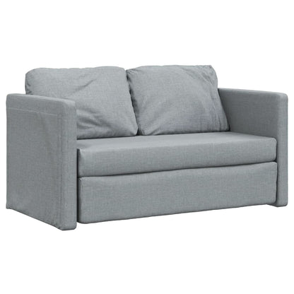 Divano Letto Da Terra 2 In 1 Grigio Chiaro 112x174x55cm Tessuto