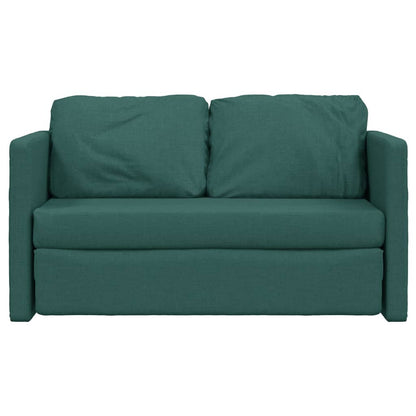 Divano Letto Da Terra 2 In 1 Verde Scuro 112x174x55 Cm Tessuto