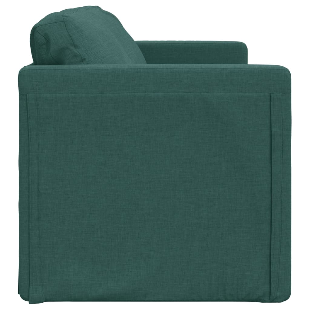 Divano Letto Da Terra 2 In 1 Verde Scuro 112x174x55 Cm Tessuto