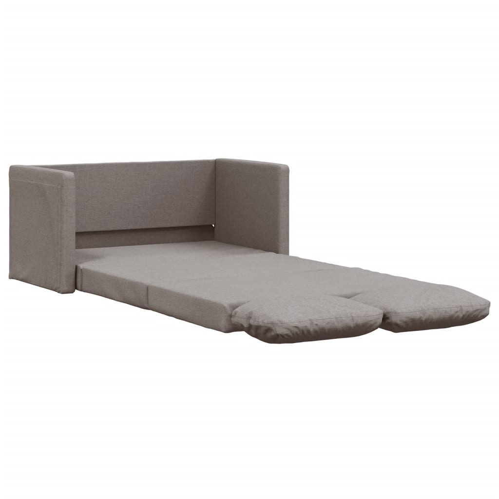 Divano Letto Da Terra 2 In 1 Tortora 112x174x55 Cm Tessuto