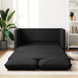 Divano Letto Da Terra 2 In 1 Nero 112x174x55 Cm Similpelle