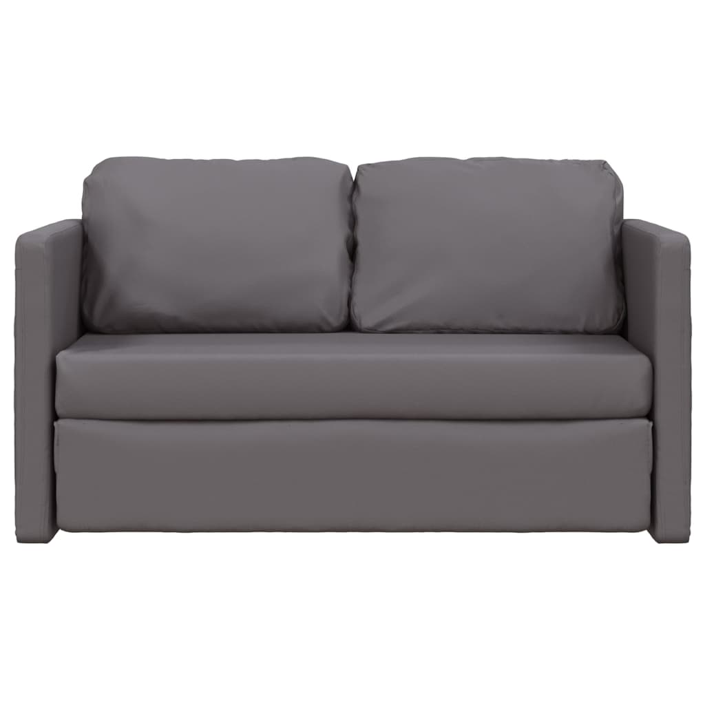 Divano Letto Da Terra 2 In 1 Grigio 112x174x55 Cm Similpelle