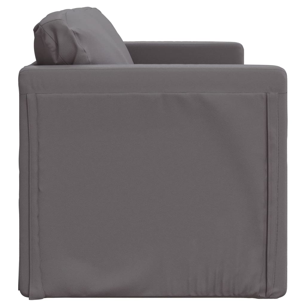 Divano Letto Da Terra 2 In 1 Grigio 112x174x55 Cm Similpelle