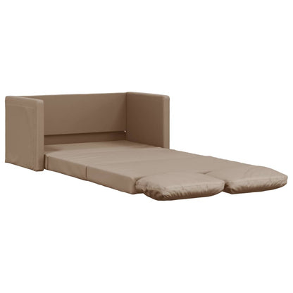 Divano Letto Da Terra 2 In 1 Cappuccino 112x174x55cm Similpelle