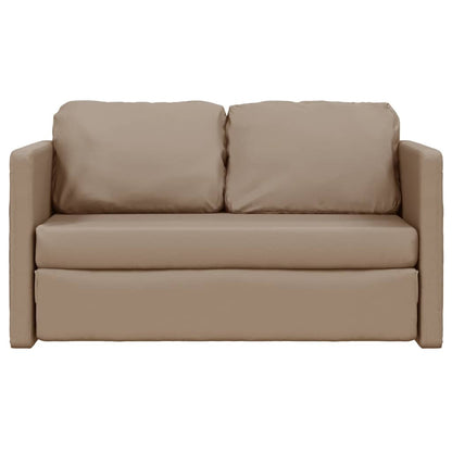 Divano Letto Da Terra 2 In 1 Cappuccino 112x174x55cm Similpelle