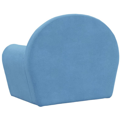 Divano Letto Per Bambini Blu In Morbido Peluche