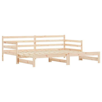 Divano Letto Con Letto Estraibile 90x200cm Legno Massello Pino