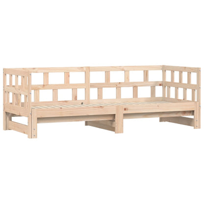 Divano Letto Con Letto Estraibile 90x190 Cm Legno Massello Pino