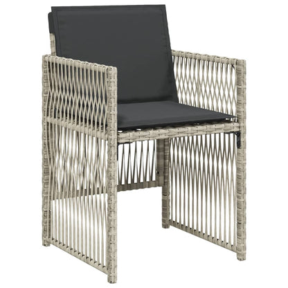 Sedie Da Giardino Con Cuscini 4 Pz Grigio Chiaro In Polyrattan