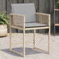 Sedie Da Giardino Con Cuscini 4 Pz Beige Misto In Polyrattan