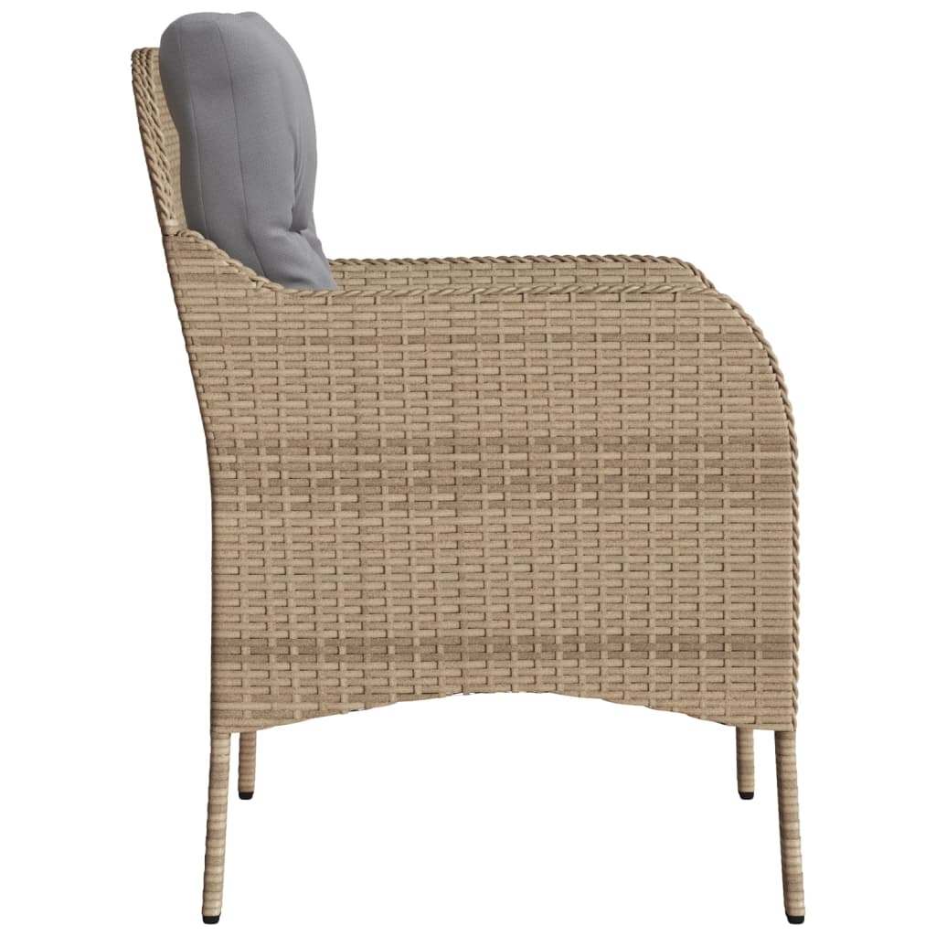 Sedie Da Giardino Con Cuscini 2 Pz Beige Misto In Polyrattan