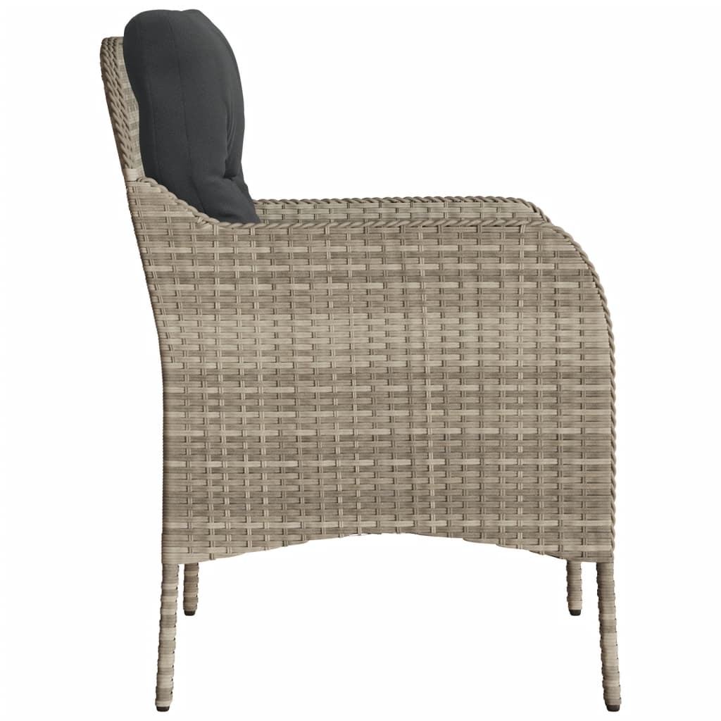 Sedie Da Giardino Con Cuscini 2 Pz Grigio Chiaro In Polyrattan