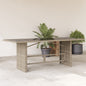 Tavolo Da Giardino Piano In Vetro Grigio 190x80x74cm Polyrattan