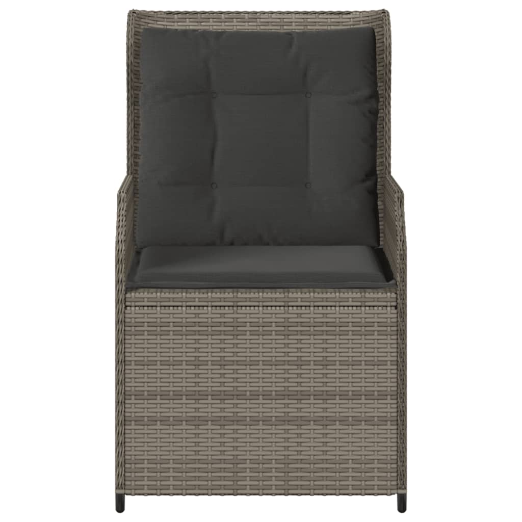 Sedie Da Giardino Reclinabili 2 Pz E Cuscini Grigio Polyrattan