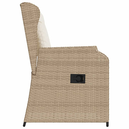 Sedie Reclinabili Da Giardino 2pz Con Cuscini Beige Polyrattan