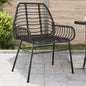 Sedie Da Giardino Set 2 Pz Polyrattan Nero