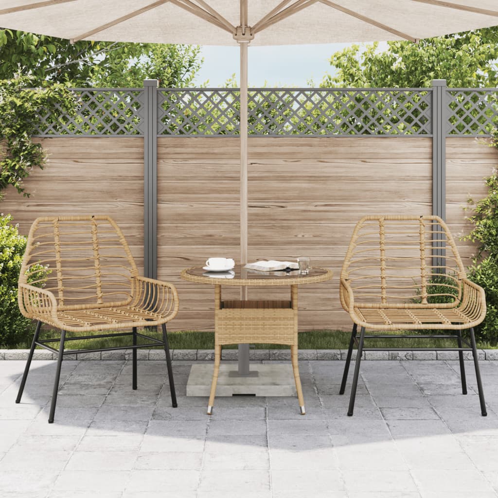 Sedie Da Giardino 2 Pz Marroni In Polyrattan