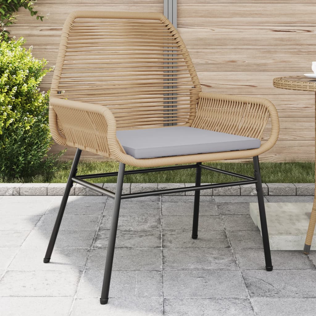 Sedie Da Giardino 2pz Con Cuscini Marrone In Polyrattan