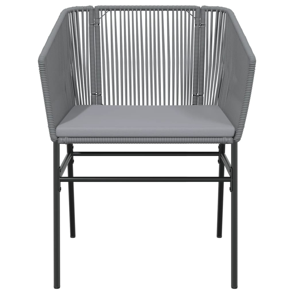 Sedie Da Giardino 2 Pz Con Cuscini Grigio In Polyrattan