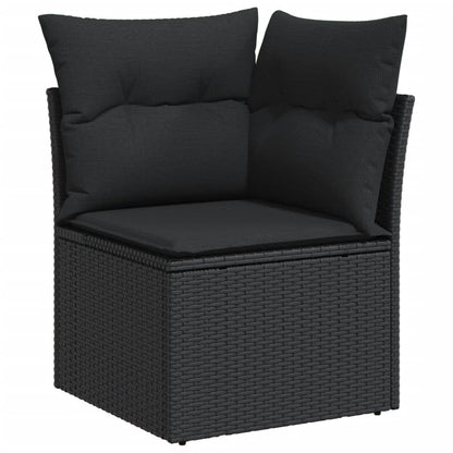 Set Divani Da Giardino 5 Pz Con Cuscini In Polyrattan Nero