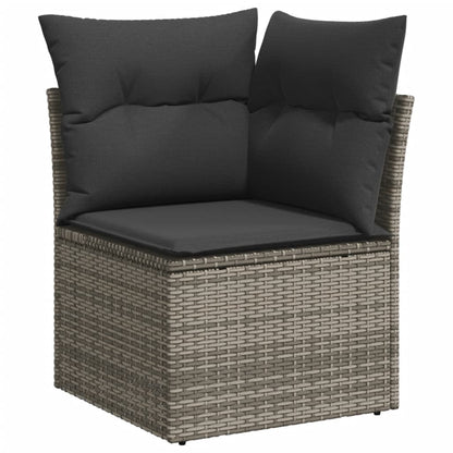 Set Divano Da Giardino 5 Pz Con Cuscini Grigio In Polyrattan