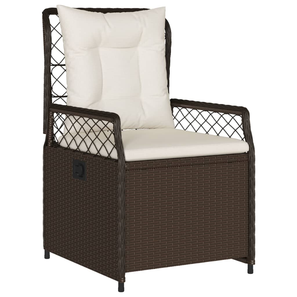 Sedie Da Giardino Reclinabili 2 Pz Marrone In Polyrattan