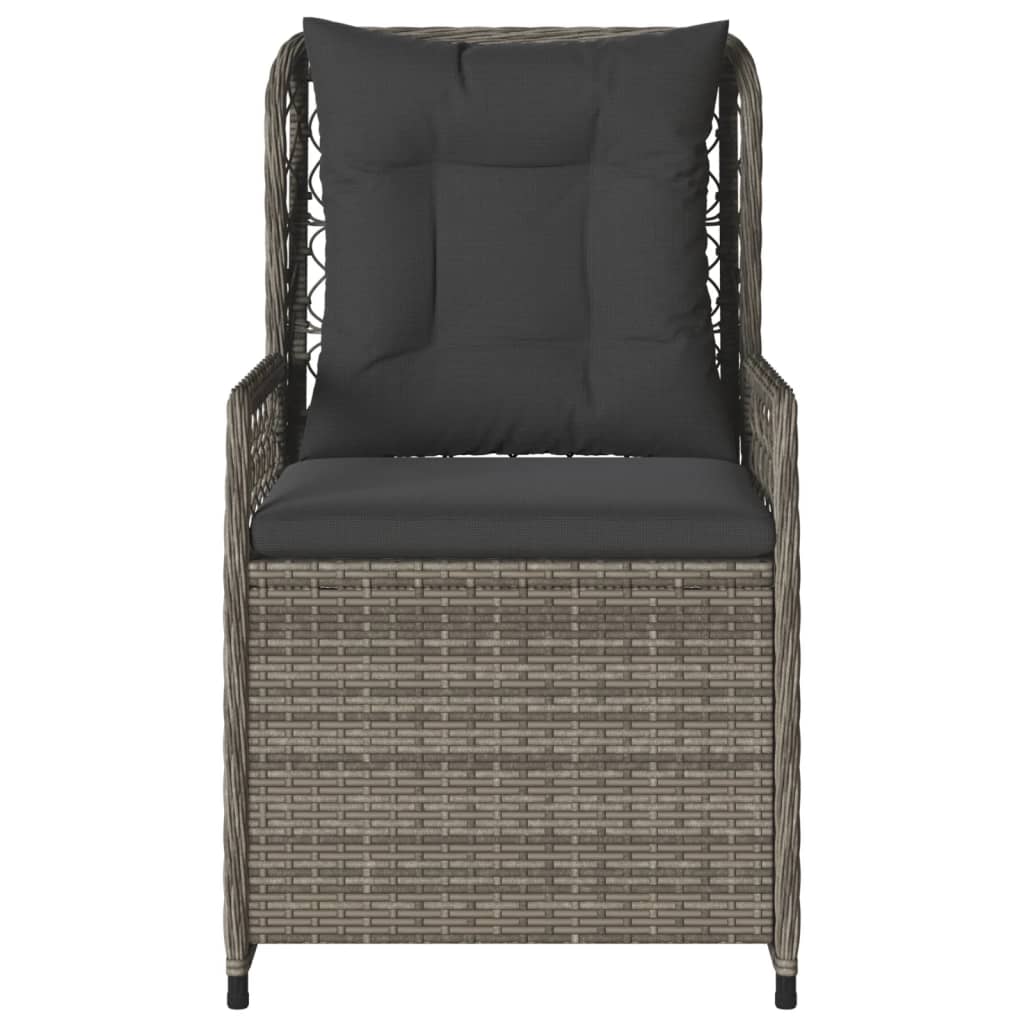 Sedie Da Giardino Reclinabili 2 Pz Grigio Polyrattan