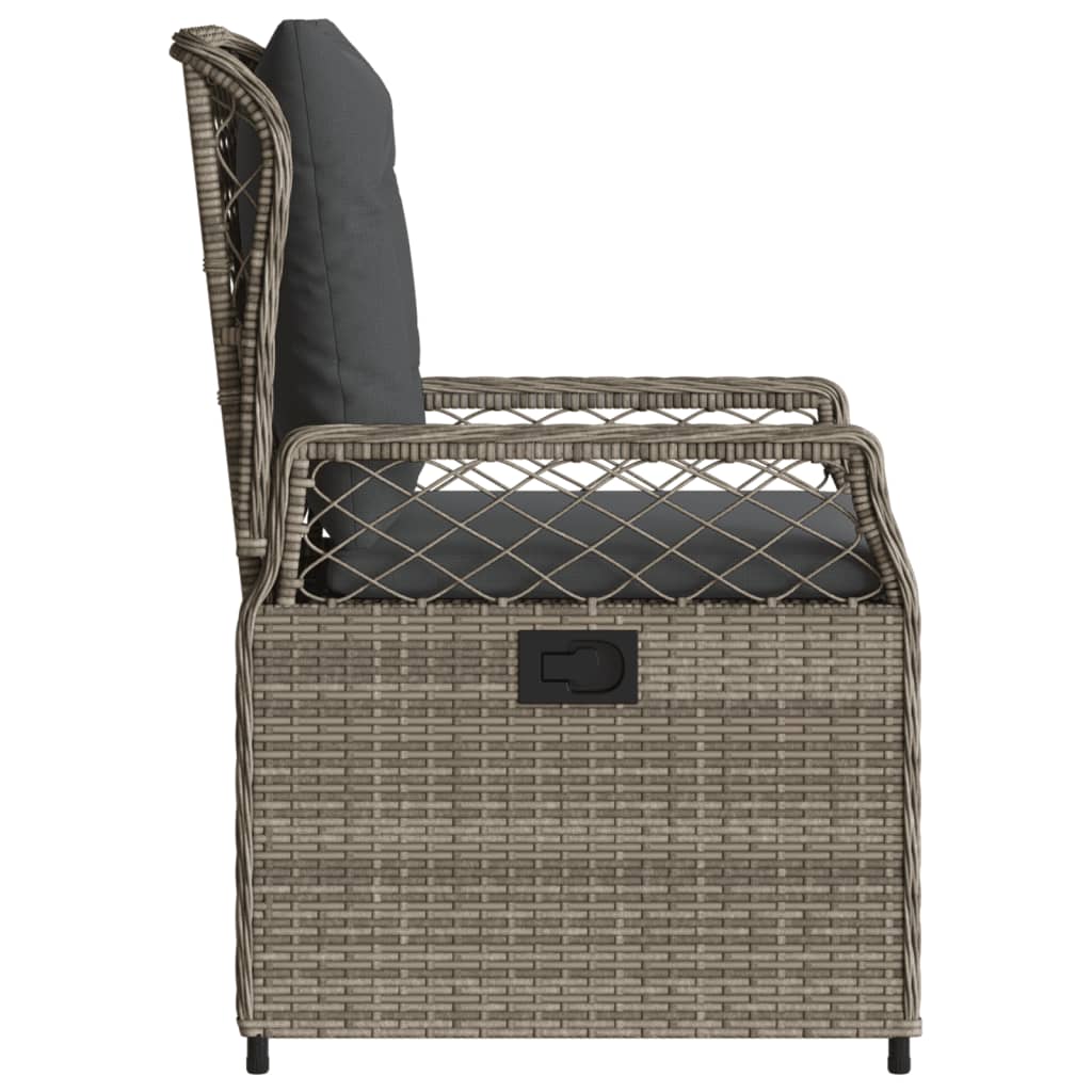 Sedie Da Giardino Reclinabili 2 Pz Grigio Polyrattan