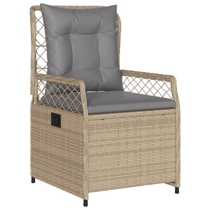 Sedie Da Giardino Reclinabili 2 Pz Beige Polyrattan