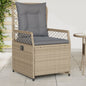 Sedie Da Giardino Reclinabili 2 Pz Beige Polyrattan