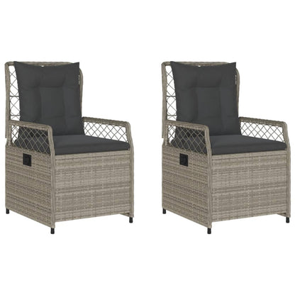 Sedie Da Giardino Reclinabili 2 Pz Grigio Chiaro Polyrattan