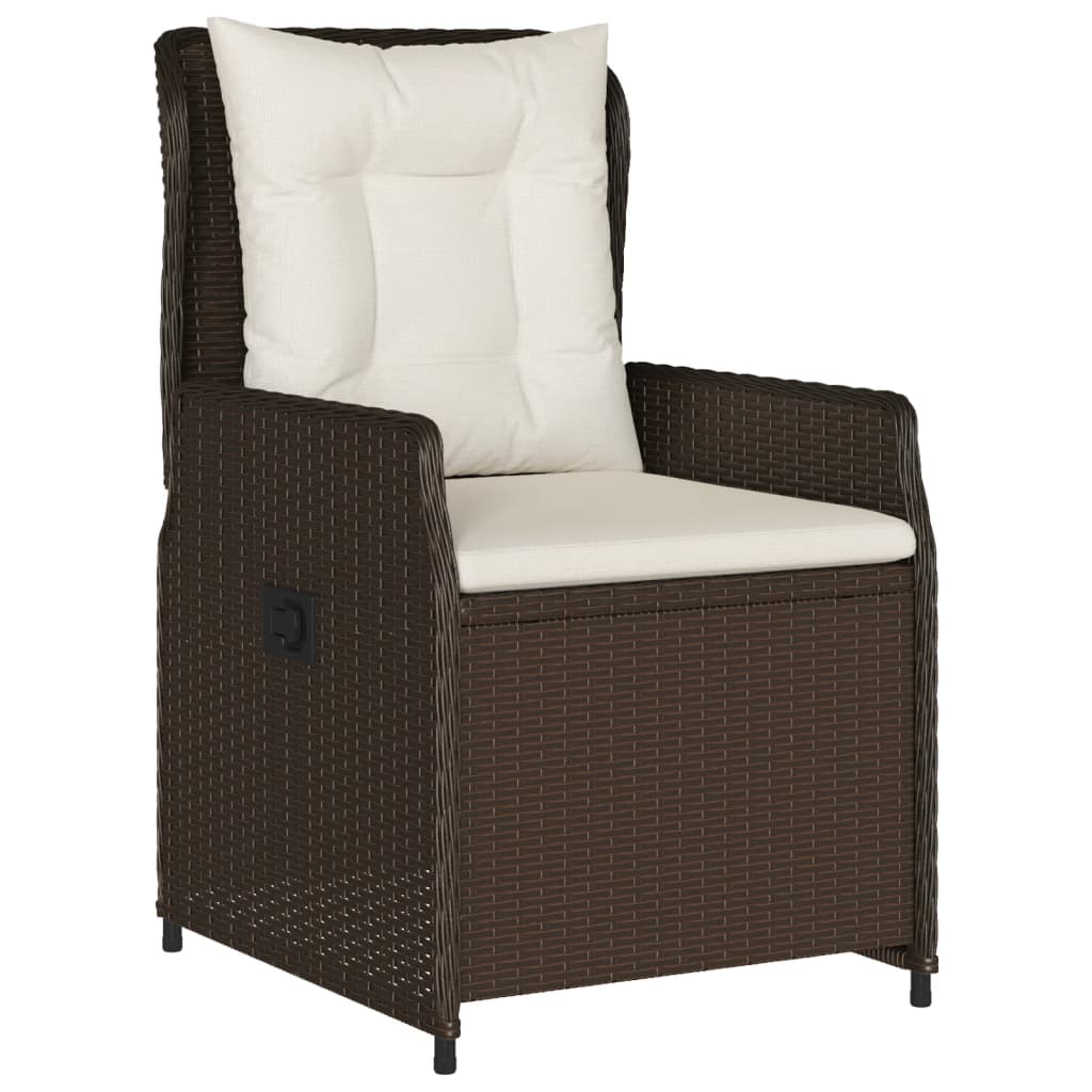 Sedie Da Giardino Reclinabili 2 Pz Marrone Polyrattan