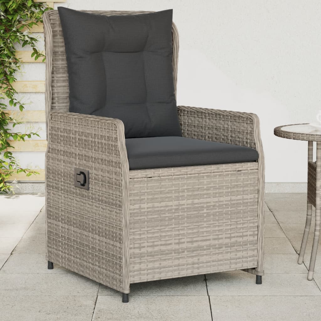 Sedie Da Giardino Reclinabili 2 Pz Grigio Chiaro Polyrattan