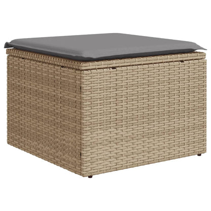 Set Divano Da Giardino 5 Pz Con Cuscini Beige In Polyrattan